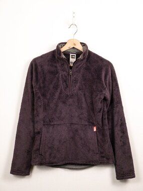 The North Face Osito High Pile Fleece 1/4 Zip Pullover Jacket Plum Purple Small